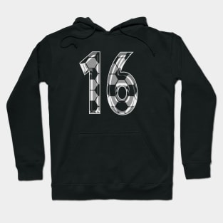 Soccer Number 16 Soccer Jersey #16 Soccer Mom Player Fan Hoodie